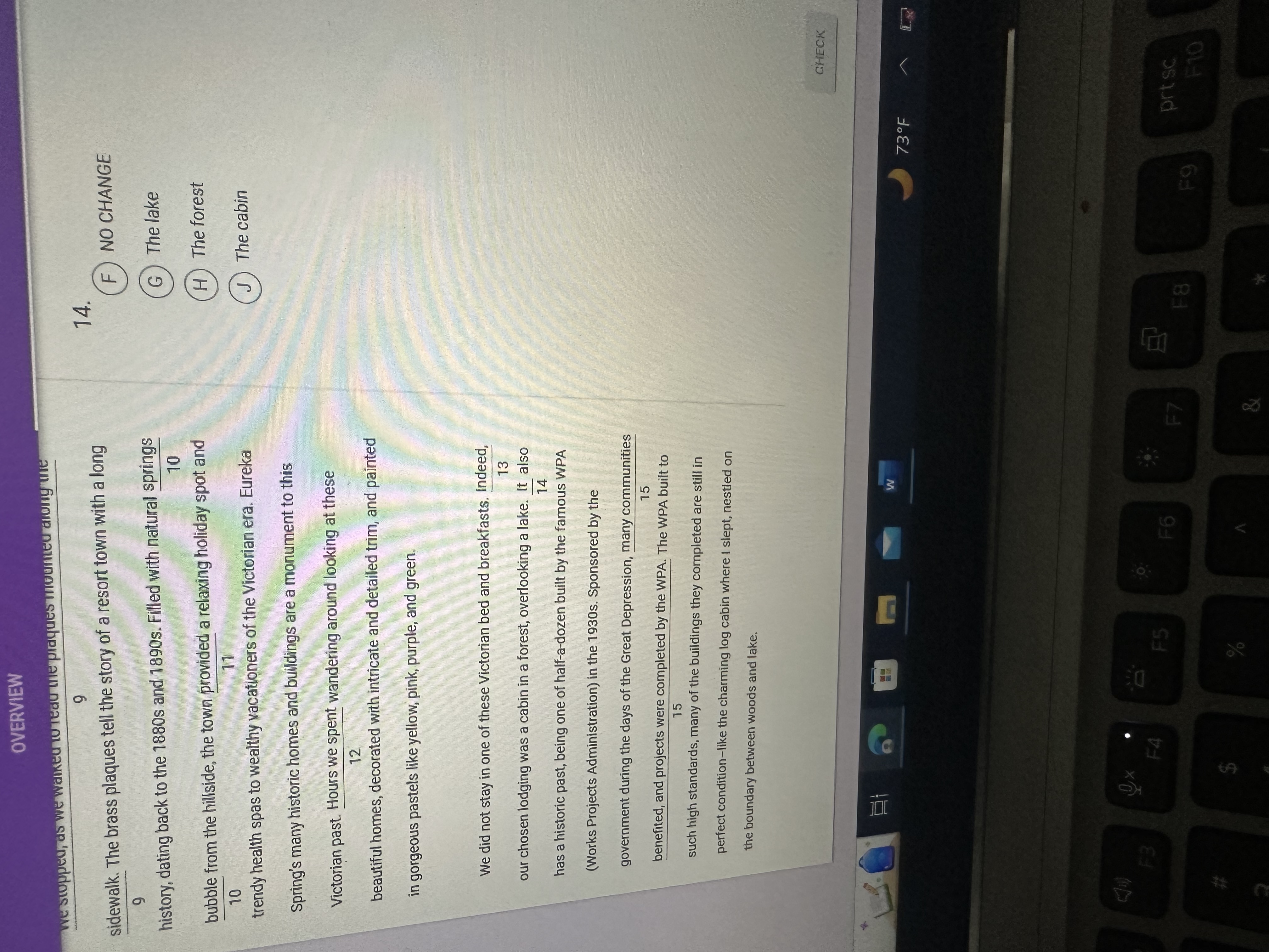 PRACTICE OVERVIEW We stopped, as we walked to