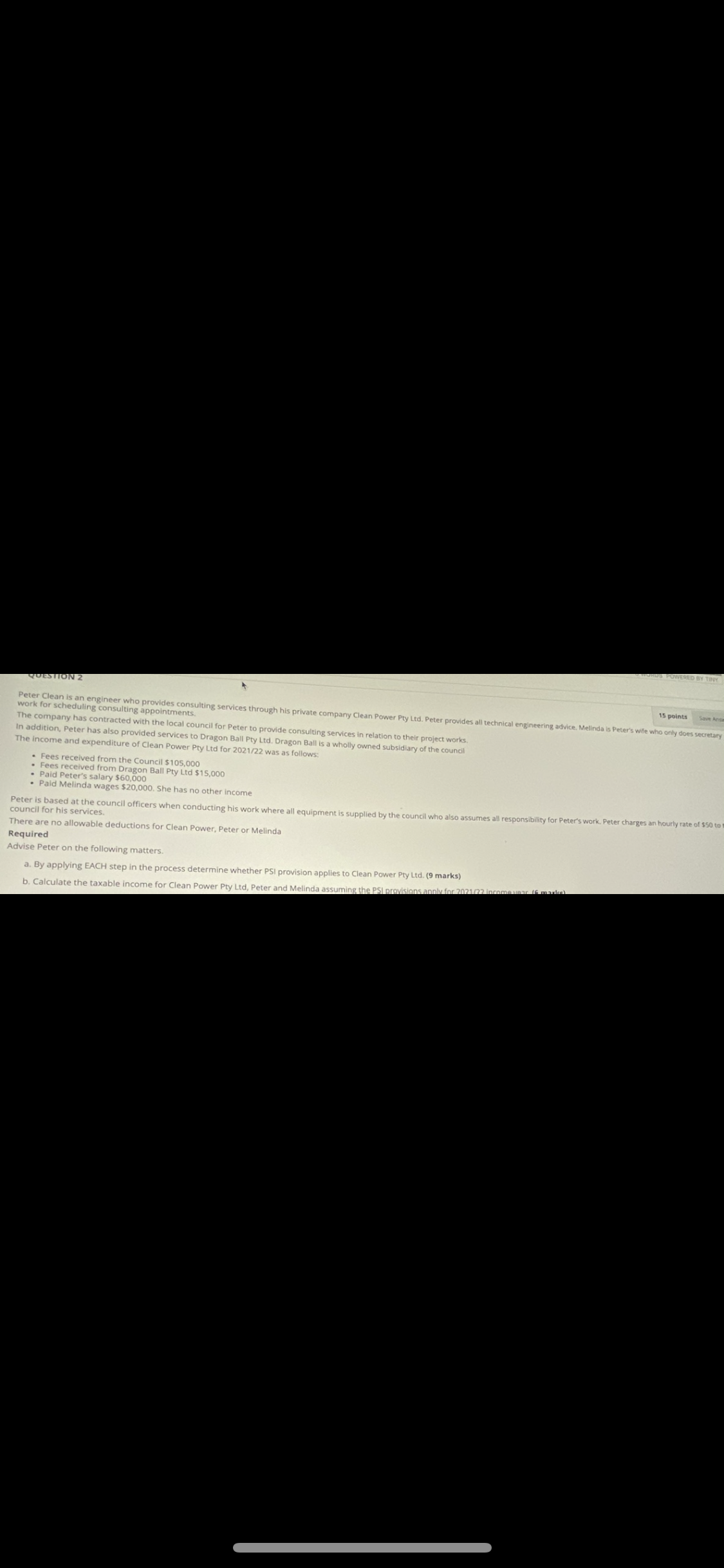 15 points Save A Peter Clean is an engineer who