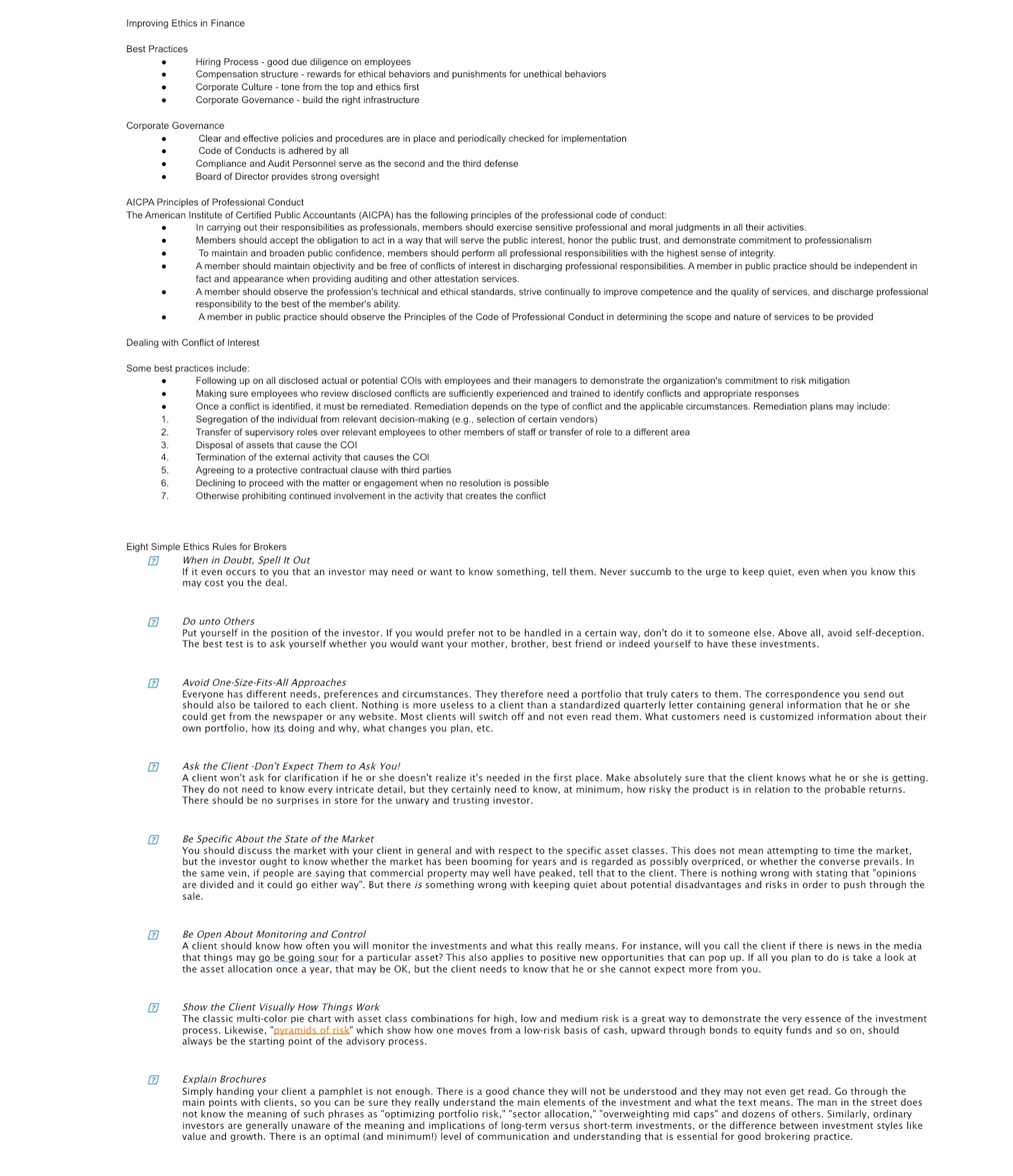 provide detailed suggestions (using the best