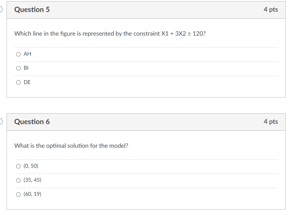Question 1 4 pts Use the following problem