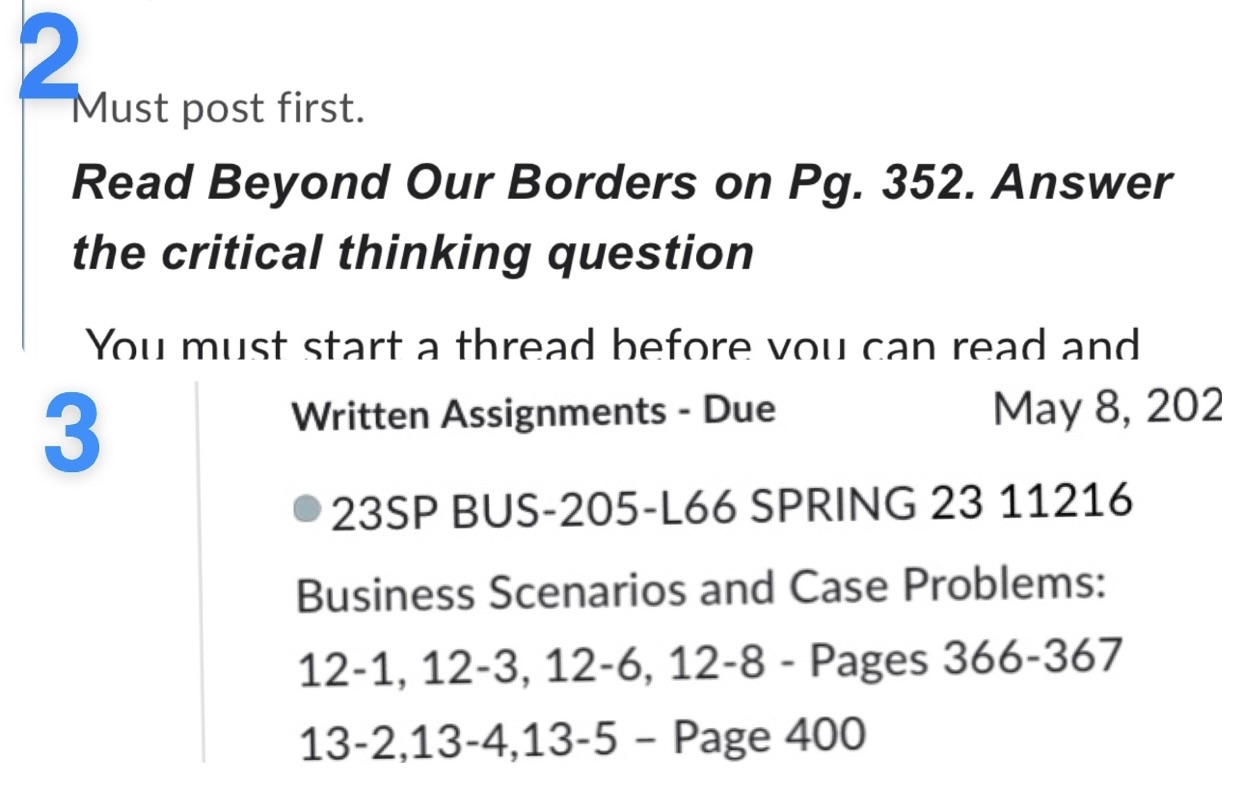 Question 2 and 3 information going to be in the