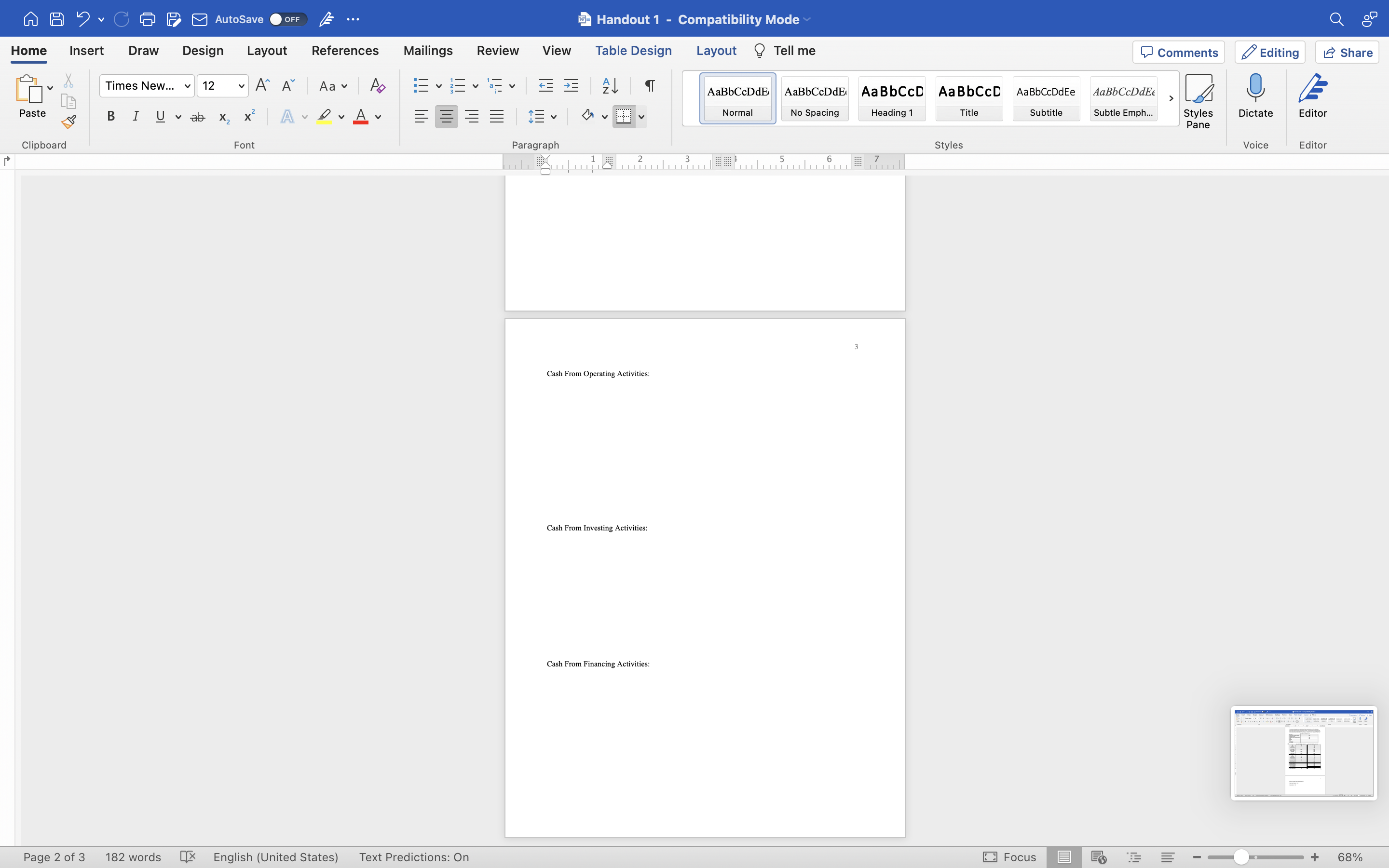 A A ? C P AutoSave OFF . .. Handout 1 -