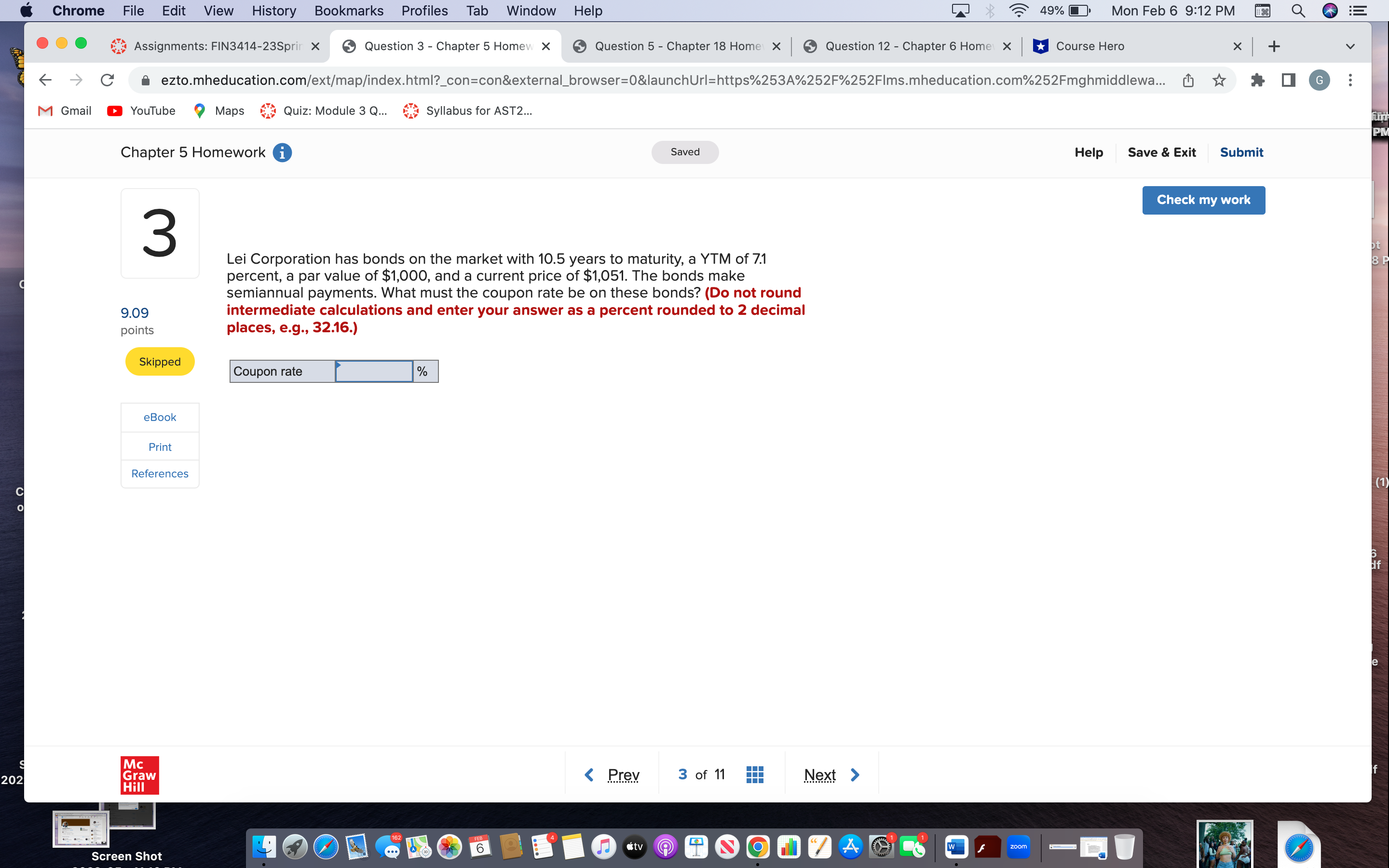 Chrome File Edit View History Bookmarks Profiles
