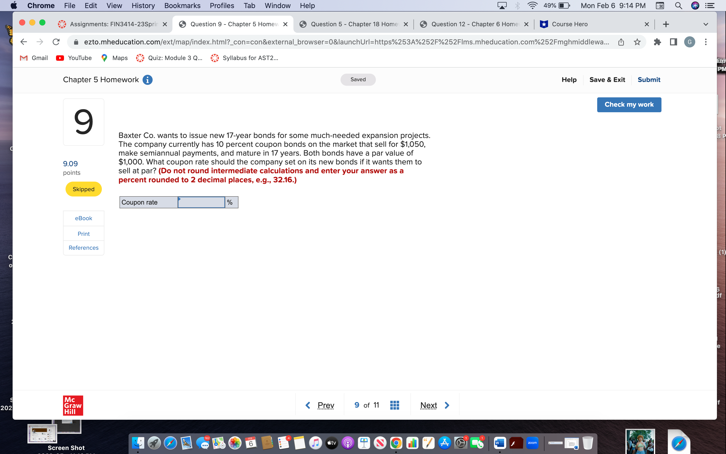 Chrome File Edit View History Bookmarks Profiles