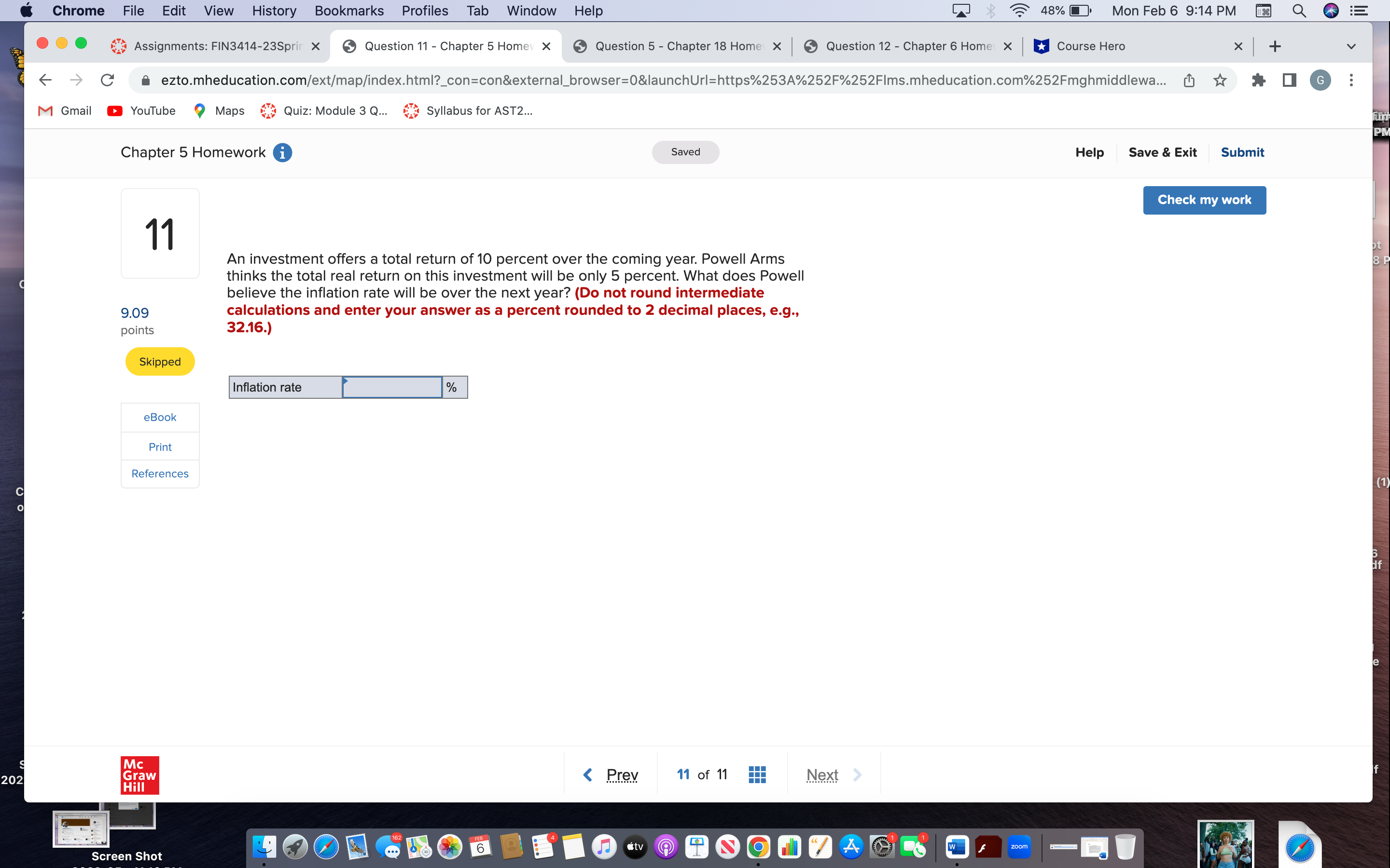 Chrome File Edit View History Bookmarks Profiles