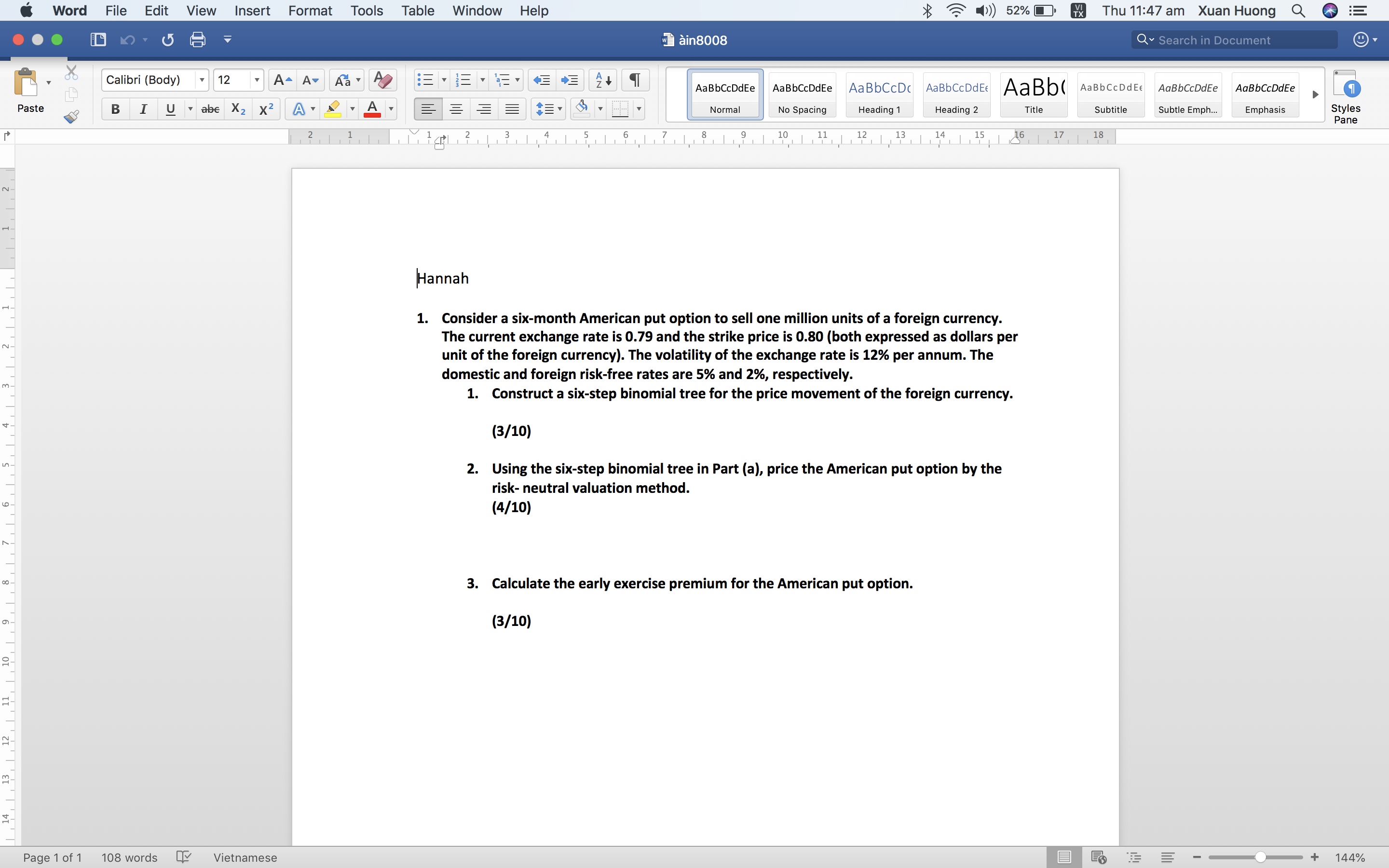 Word File Edit View Insert Format Tools Table