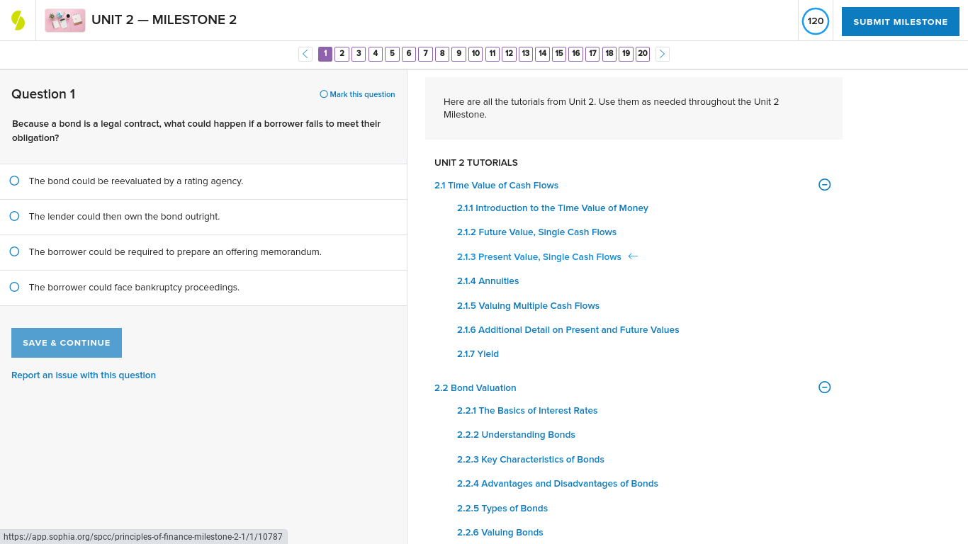 UNIT 2 - MILESTONE 2 120 SUBMIT MILESTONE < 1 2 3