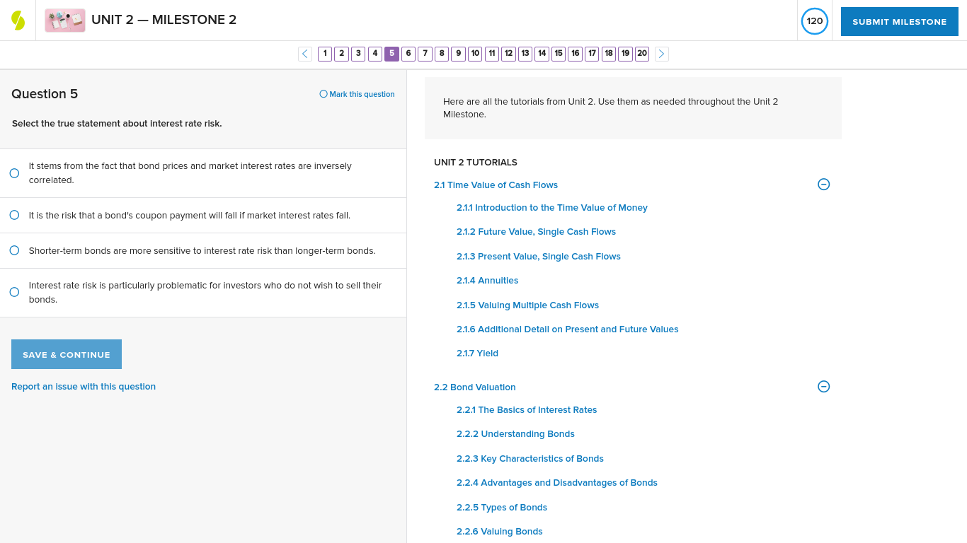 UNIT 2 - MILESTONE 2 120 SUBMIT MILESTONE < 1 2 3