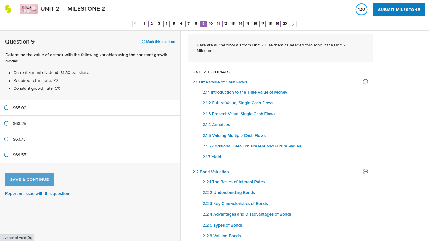 UNIT 2 - MILESTONE 2 120 SUBMIT MILESTONE < 1 2 3