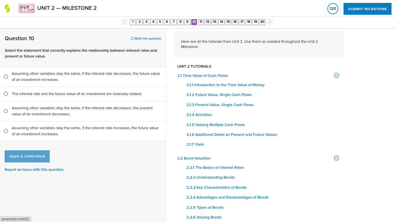UNIT 2 - MILESTONE 2 120 SUBMIT MILESTONE < 1 2 3
