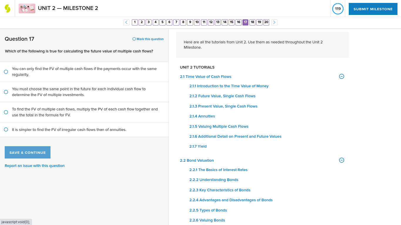 UNIT 2 - MILESTONE 2 120 SUBMIT MILESTONE < 1 2 3