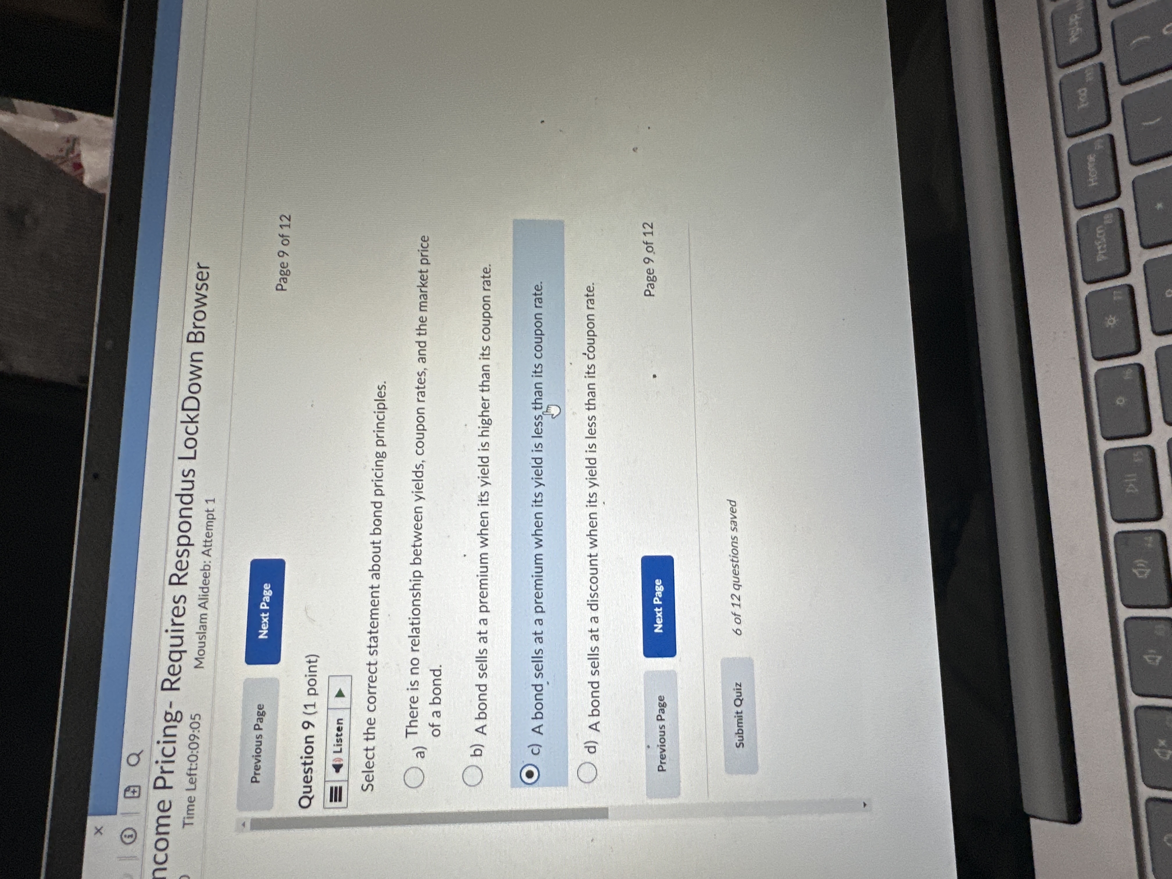 X Q B Q ncome Pricing- Requires Respondus