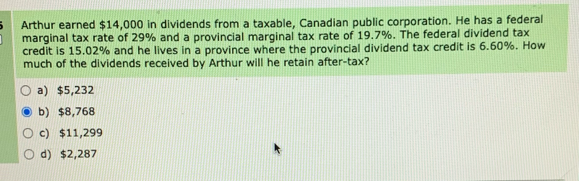 Please explain thank you Arthur earned $14,000 in