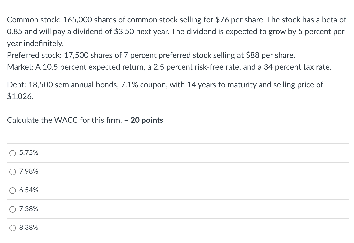 Common stock: 165,000 shares of common stock