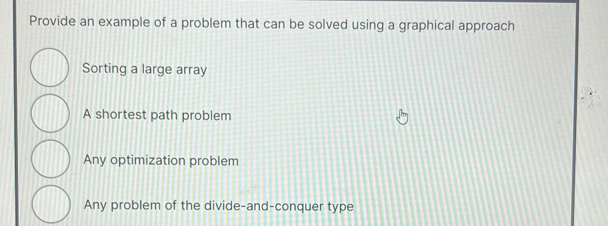 Provide an example of a problem that can be