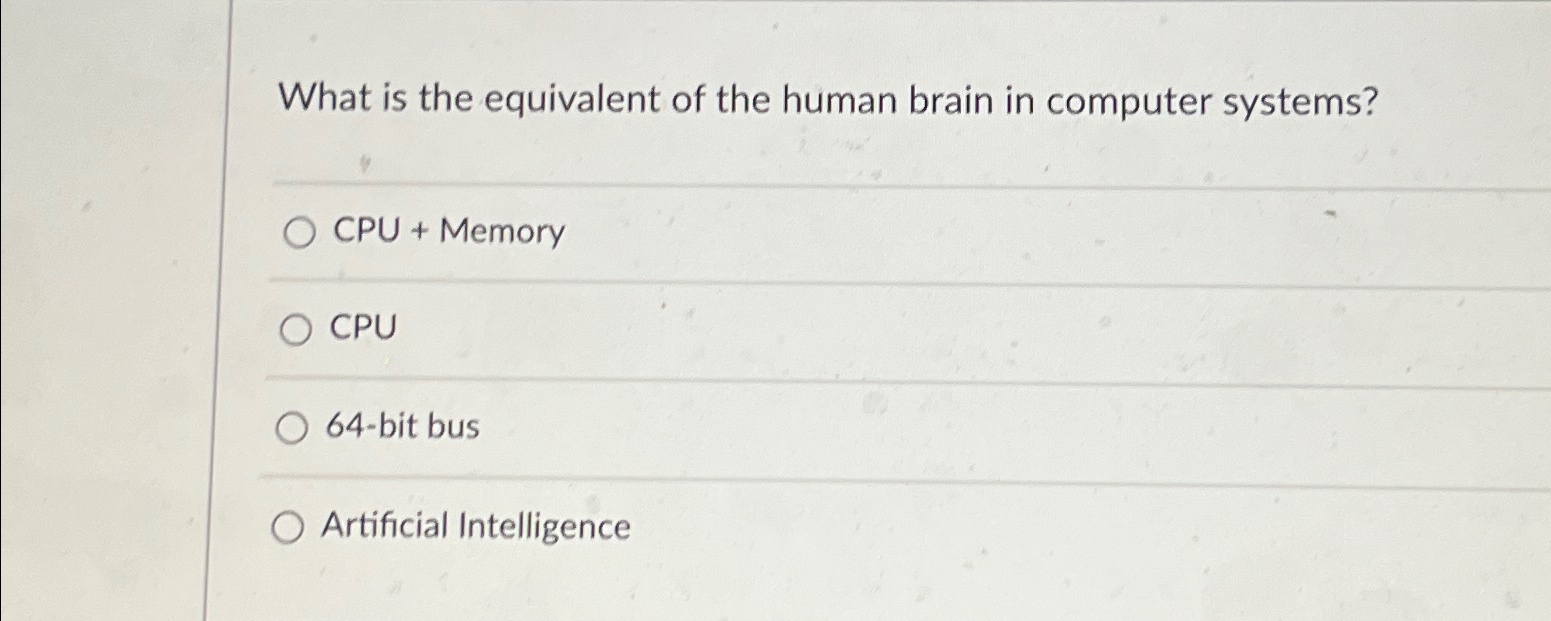 What is the equivalent of the human brain in