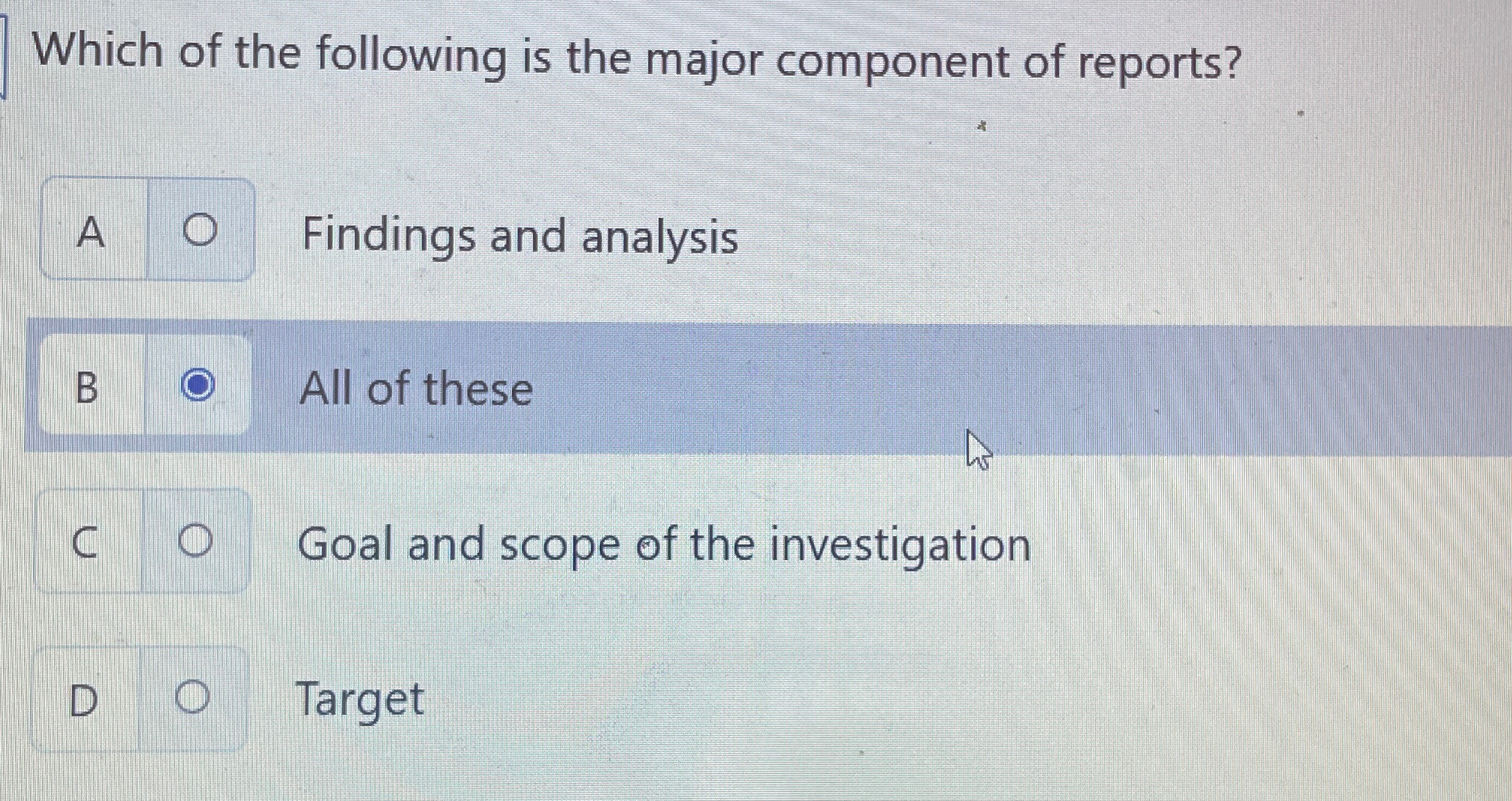 Which of the following is the major component of