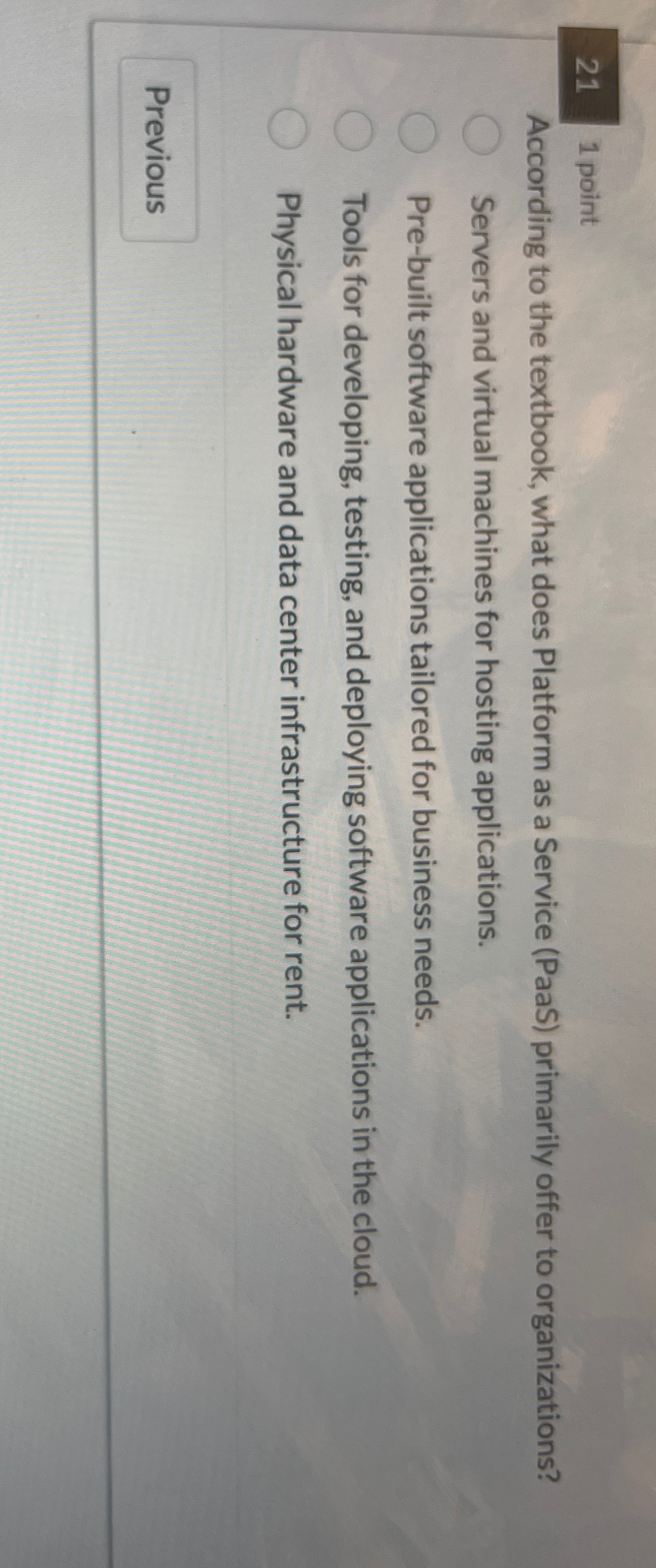 2 1 1 point According to the textbook, what does