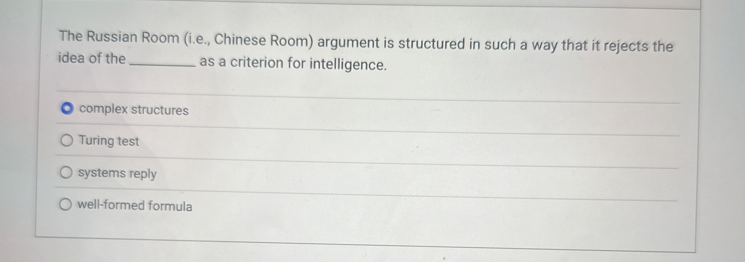 The Russian Room ( i . e . , Chinese Room )