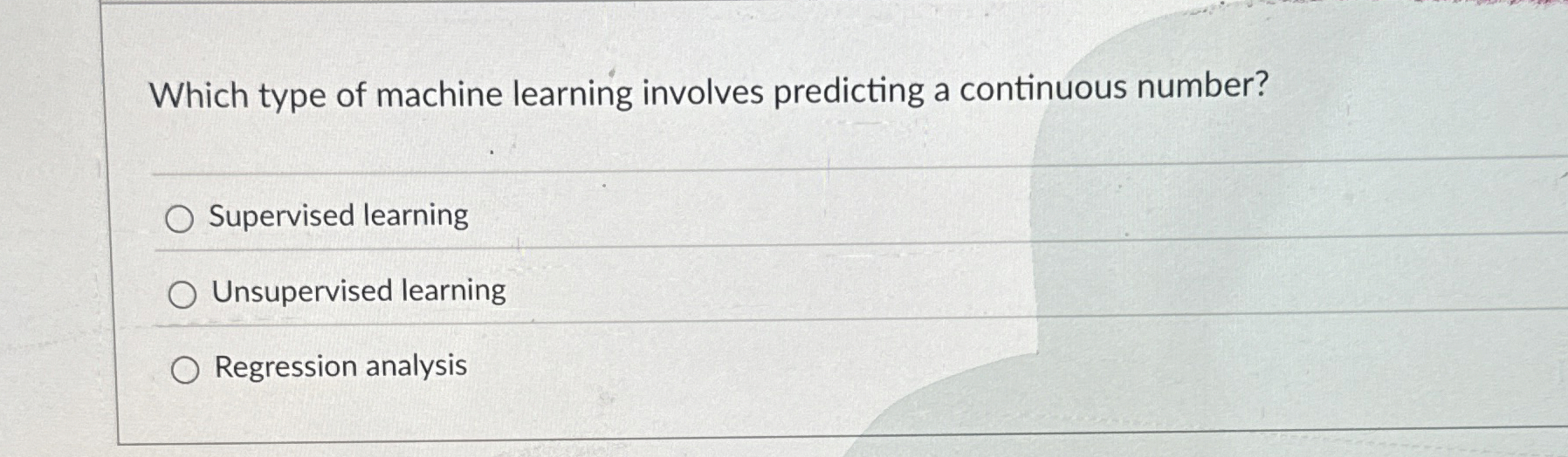 Which type of machine learning involves