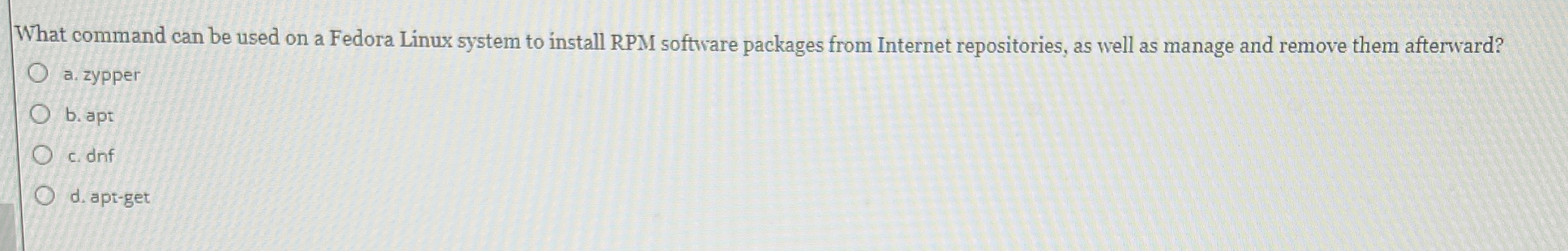 What command can be used on a Fedora Linux system