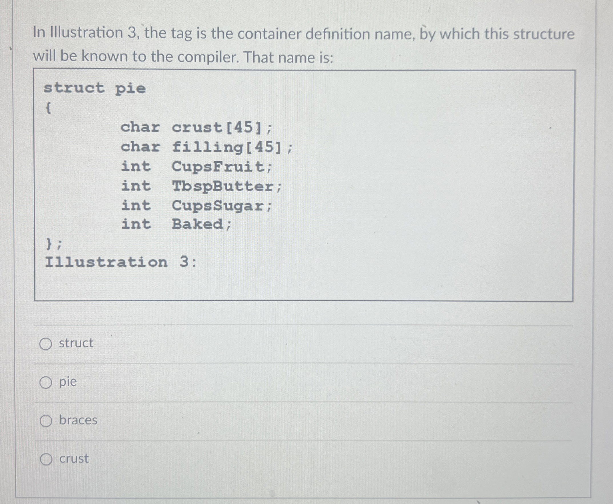 In Illustration 3 , the tag is the container