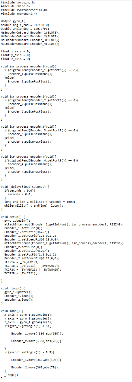 Create a self - balancing robot using the