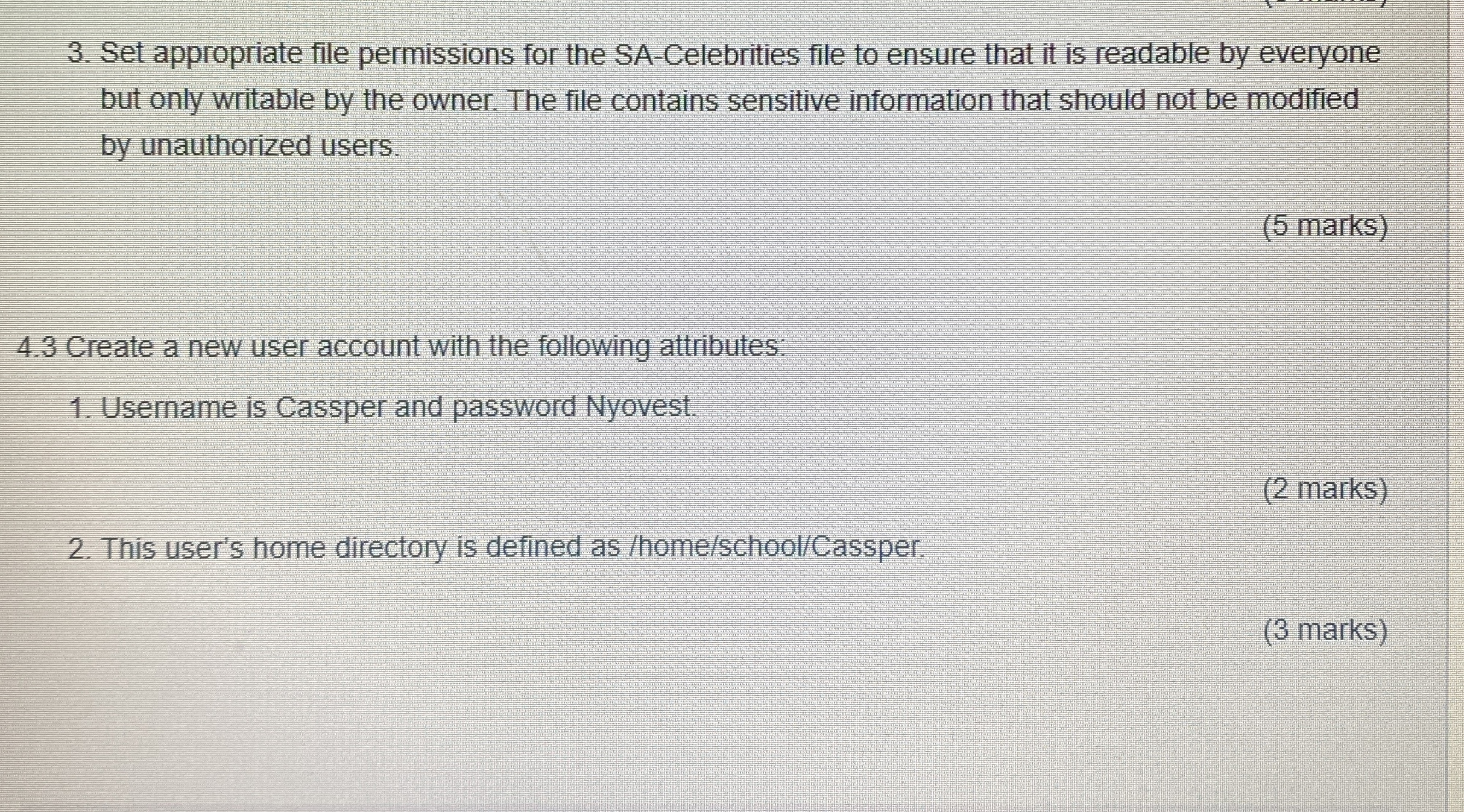 Set appropriate file permissions for the SA -