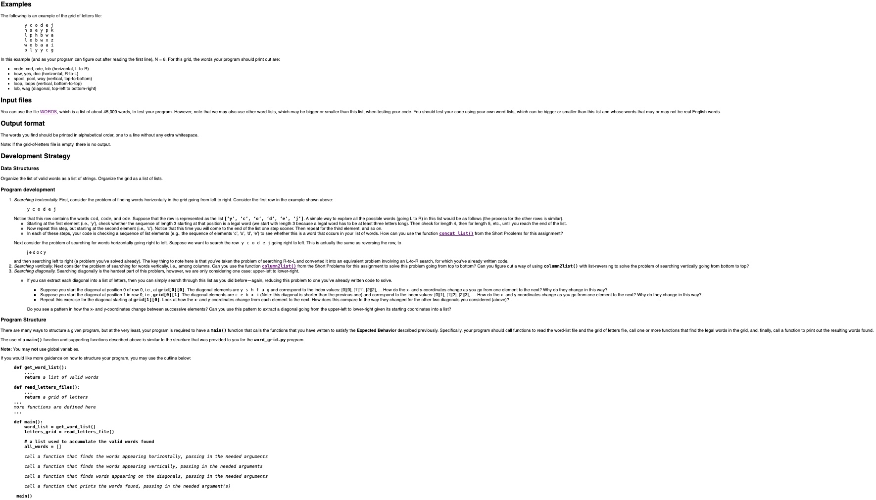 Expected Behavior Wite a program, in a fie namad