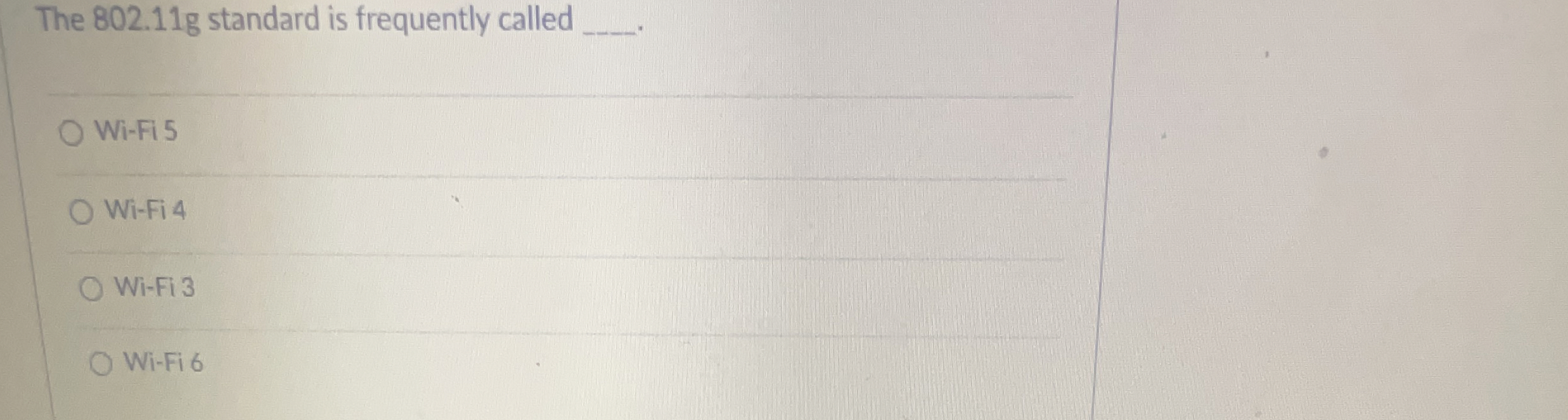 The 8 0 2 . 1 1 g standard is frequently called q
