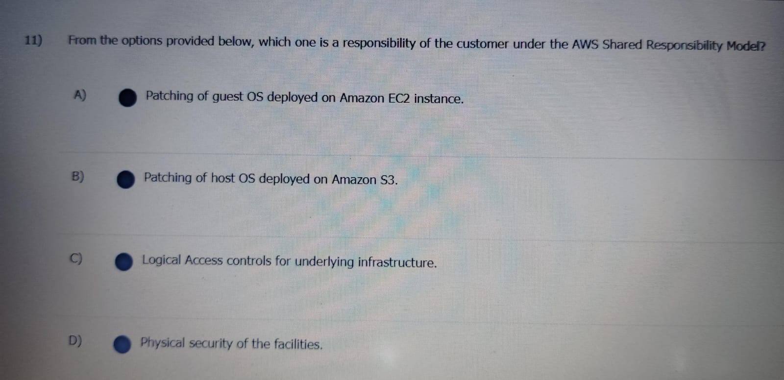 From the options provided below, which one is a