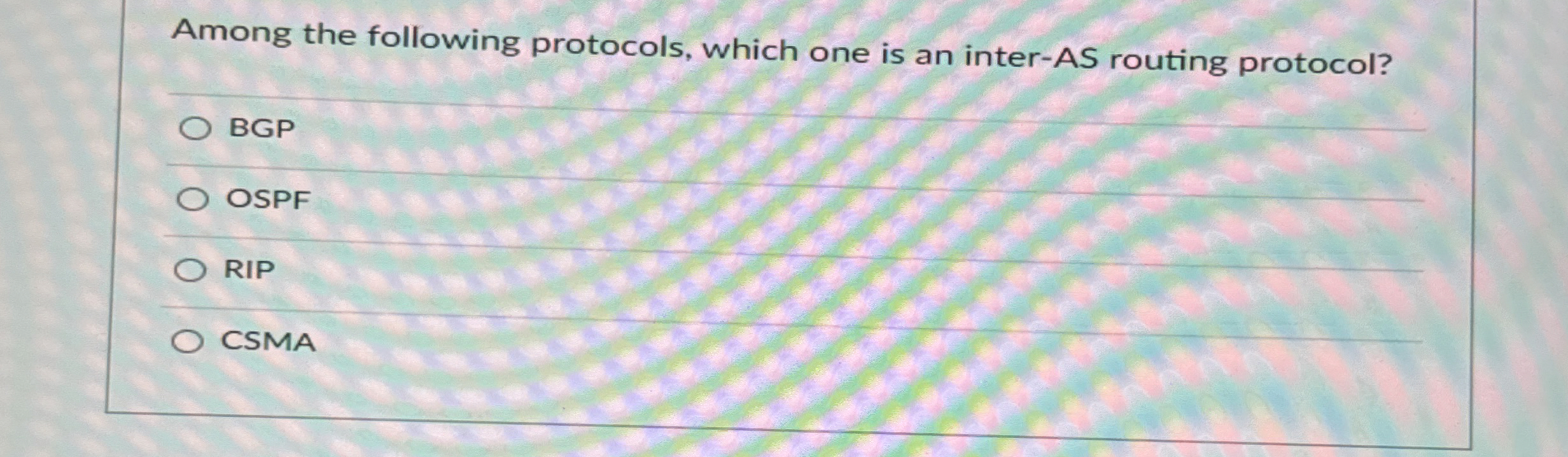 Among the following protocols, which one is an