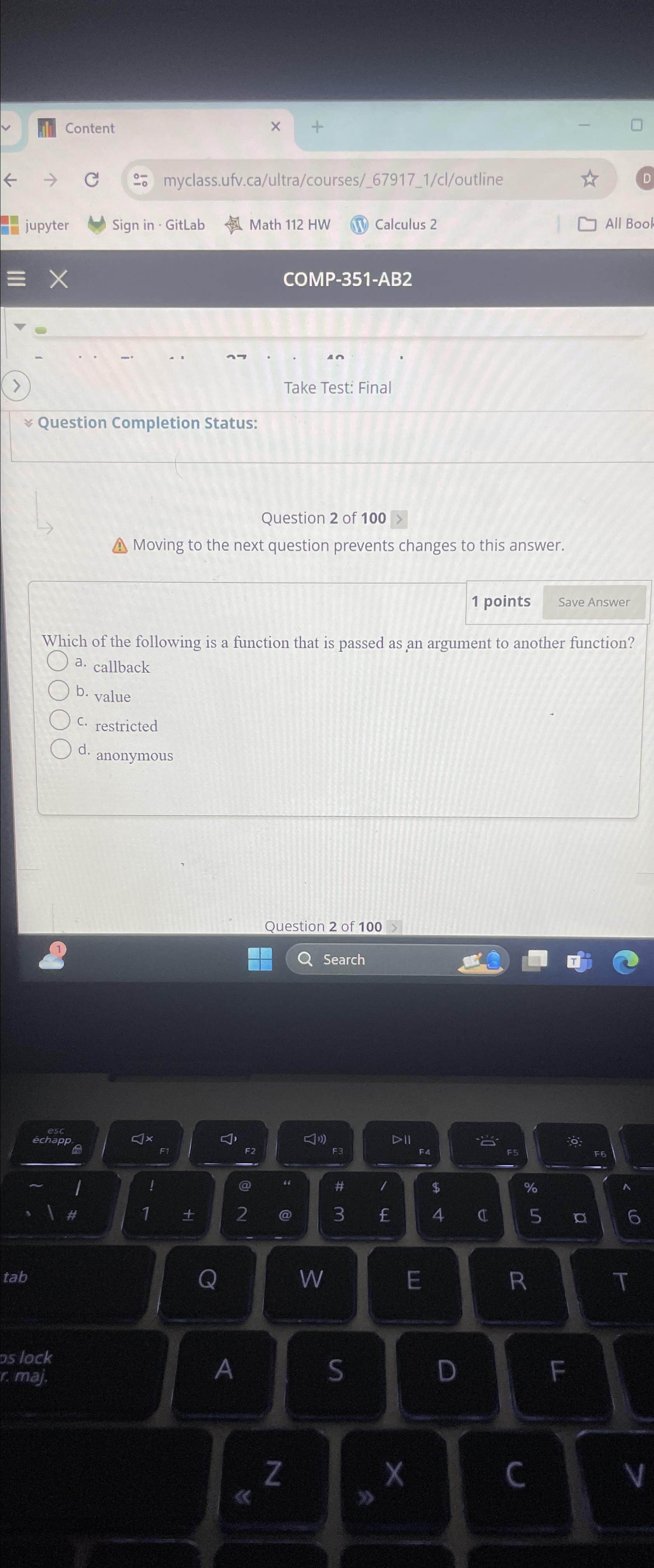 Content myclass.ufv.ca / ultra / courses / _ 6 7