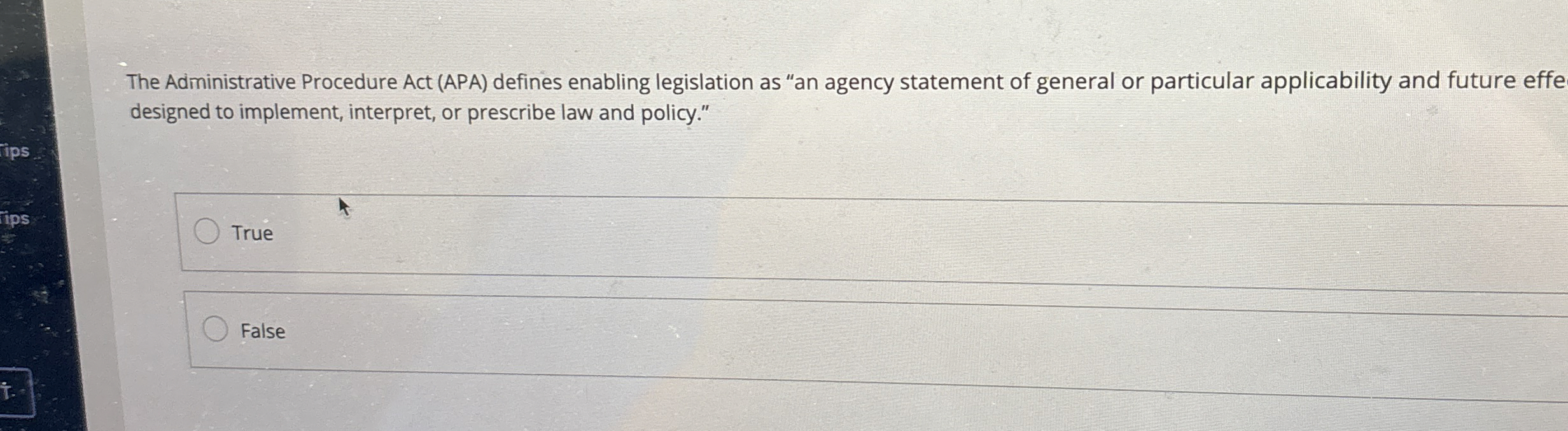 The Administrative Procedure Act ( APA ) defines