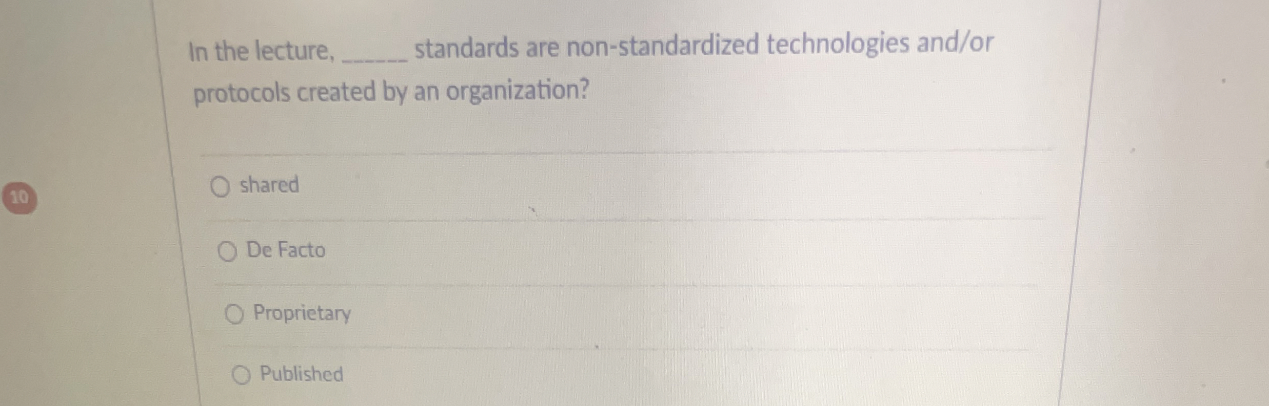 standards are non - standardized technologies and