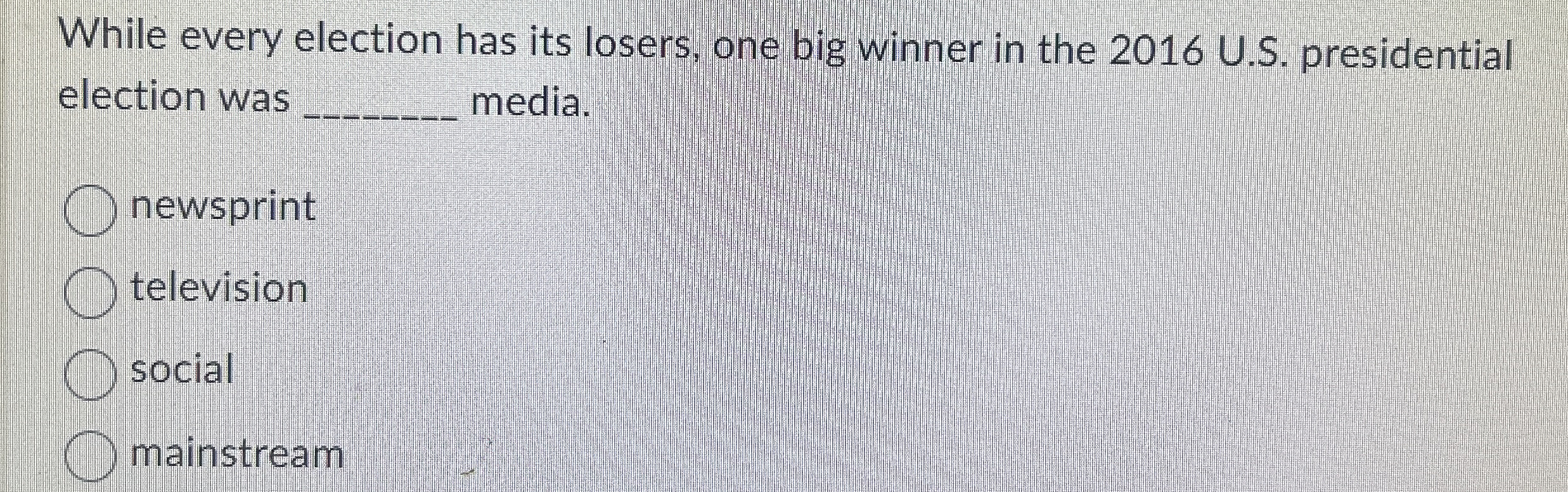 While every election has its losers, one big