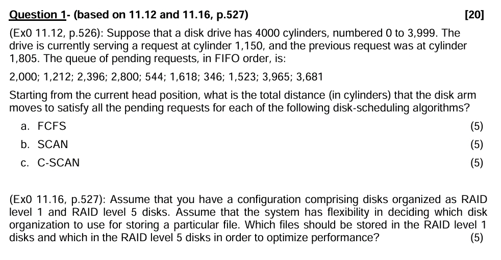 Question 1 - ( based on 1 1 . 1 2 and 1 1 . 1 6 ,