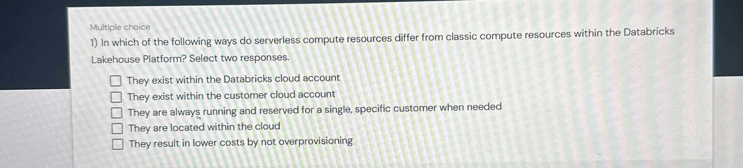 Multiple choice In which of the following ways do
