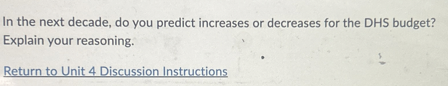 In the next decade, do you predict increases or