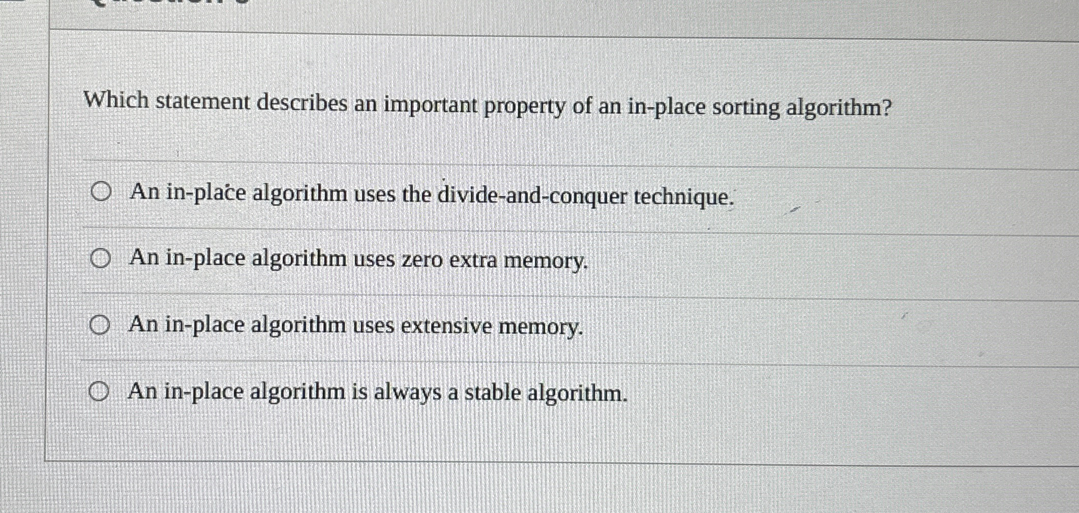 Which statement describes an important property