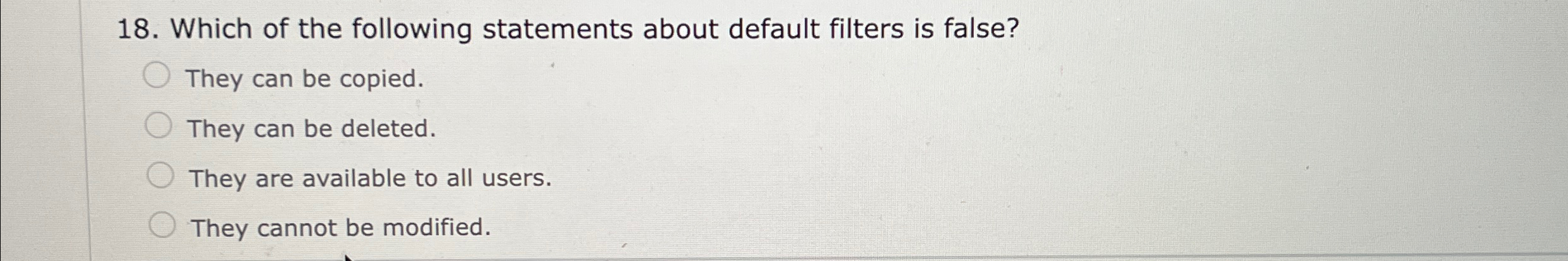 Which of the following statements about default