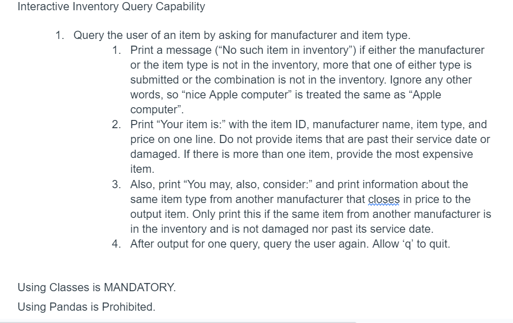 PLEASE DO NOT USE PANDA OR LAMBDA My code can