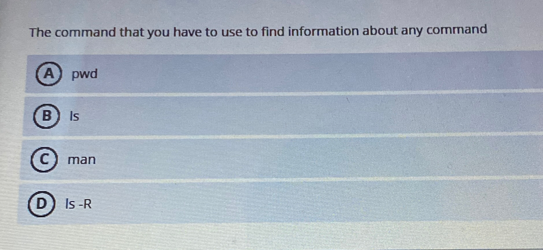 The command that you have to use to find