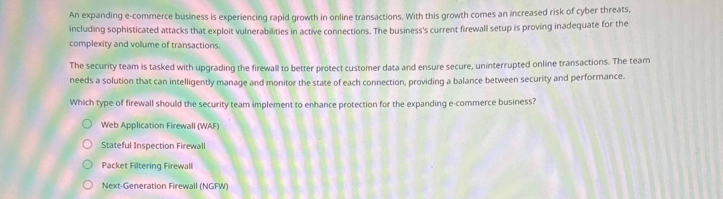 An expanding e - commerce business is