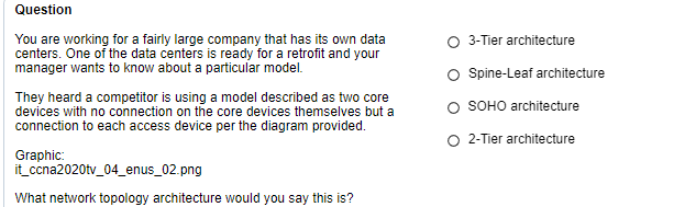 Question You are working for a fairly large