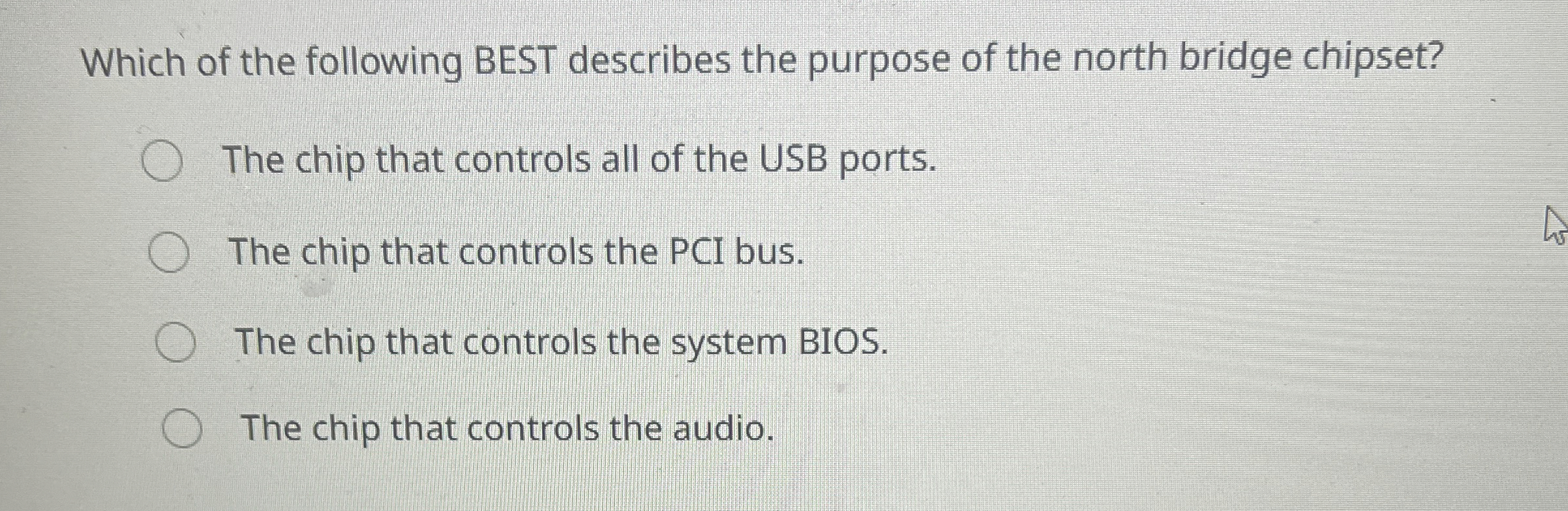 Which of the following BEST describes the purpose