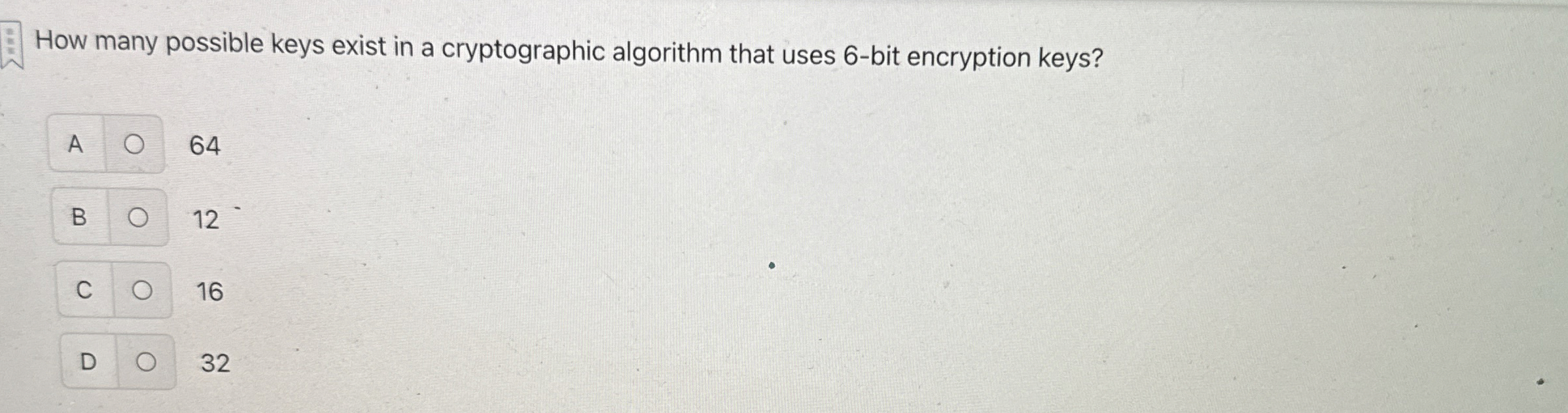 How many possible keys exist in a cryptographic