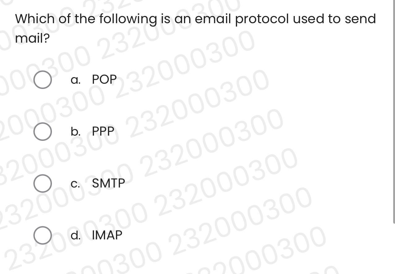Which of the following is an email protocol used