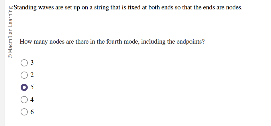 boStanding waves are set up on a string that is