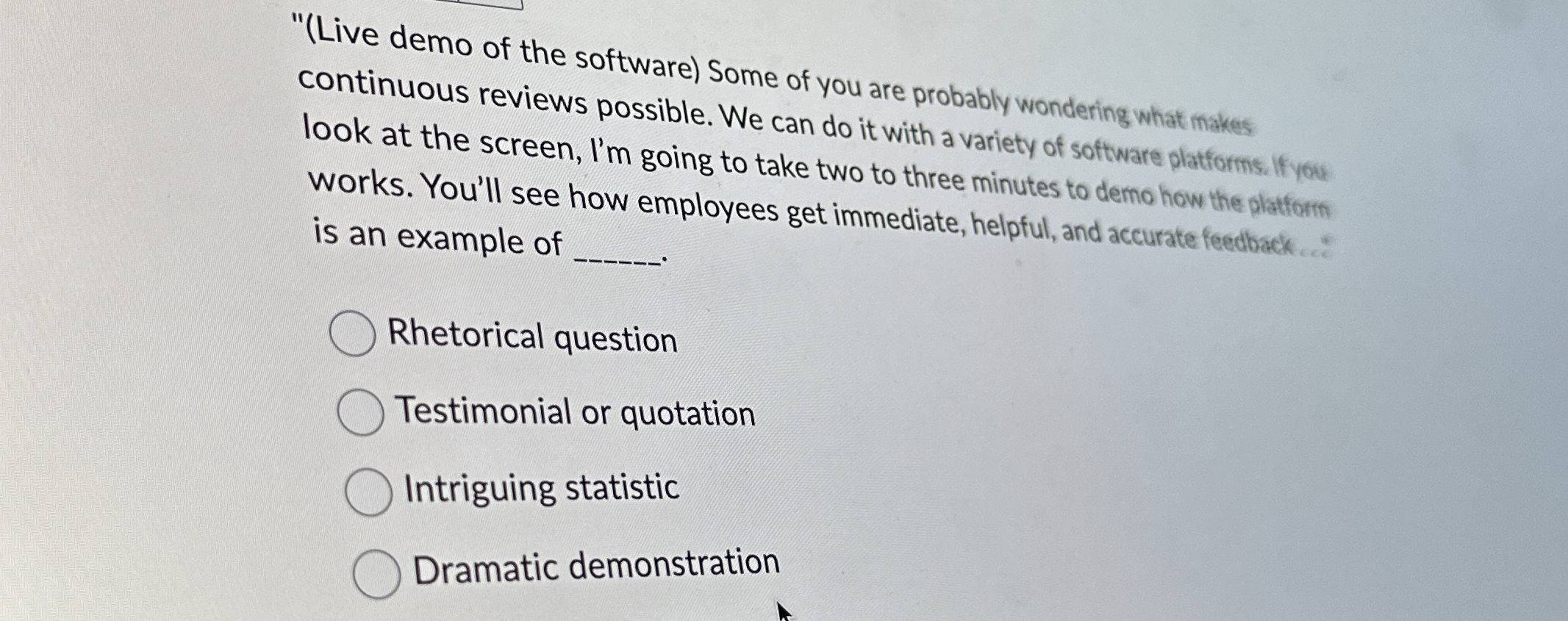 " ( Live demo of the software ) Some of you are